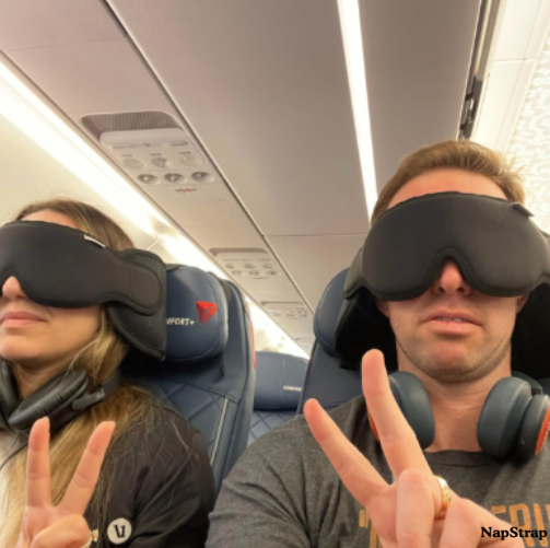 NapStrap™ 2.0: the revolutionary sleep device for travellers